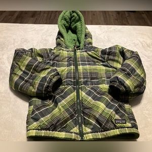 Green reversible Patagonia jacket
